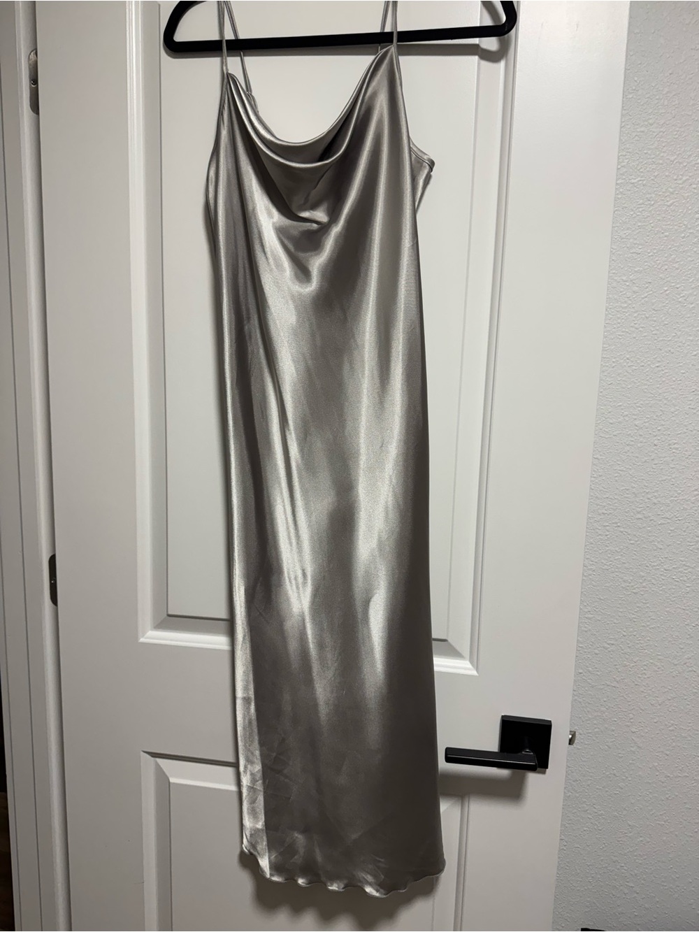 Bebe Satin Cowl Neck Slip Dress